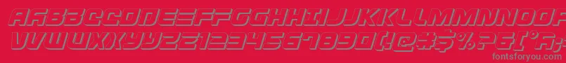 Defconzero3Dital Font – Gray Fonts on Red Background