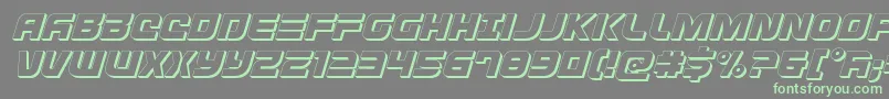 Шрифт Defconzero3Dital – зелёные шрифты на сером фоне