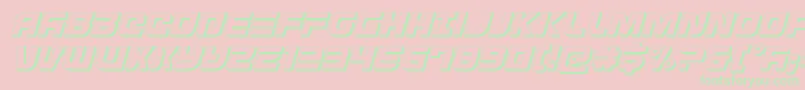 Defconzero3Dital Font – Green Fonts on Pink Background