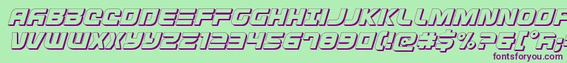 Defconzero3Dital Font – Purple Fonts on Green Background