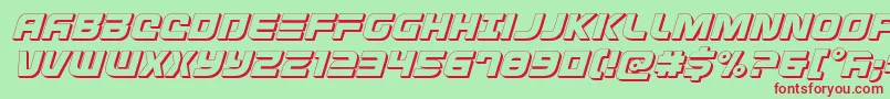 Defconzero3Dital Font – Red Fonts on Green Background