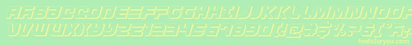 Defconzero3Dital Font – Yellow Fonts on Green Background