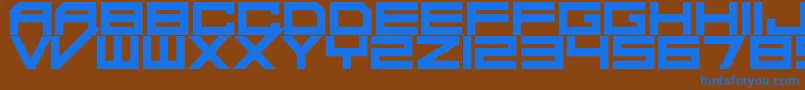 Weitere Informationen zur DaMadRave-Schriftart DaMadRave-Schriftart – Blaue Schriften auf braunem Hintergrund