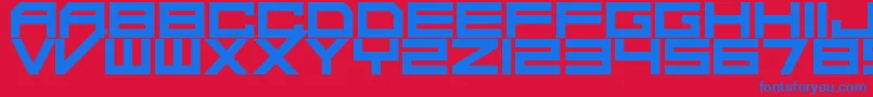 DaMadRave Font – Blue Fonts on Red Background