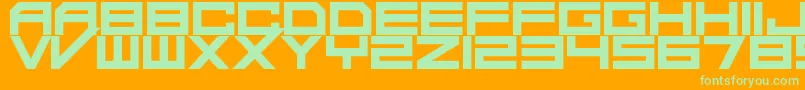 Czcionka DaMadRave – zielone czcionki na pomarańczowym tle