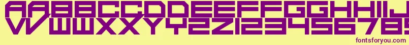 DaMadRave Font – Purple Fonts on Yellow Background