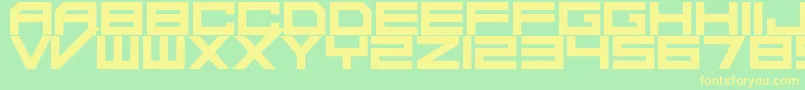 Police DaMadRave – polices jaunes sur fond vert