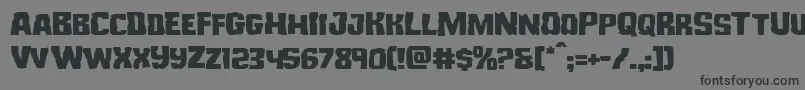 フォントMonsterhunterexpand – 黒い文字の灰色の背景