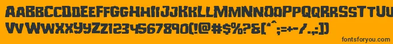 Monsterhunterexpand Font – Black Fonts on Orange Background