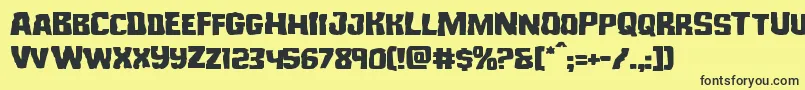Monsterhunterexpand Font – Black Fonts on Yellow Background