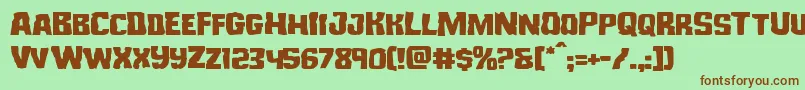 Monsterhunterexpand Font – Brown Fonts on Green Background