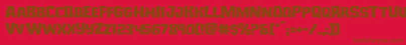 Monsterhunterexpand Font – Brown Fonts on Red Background