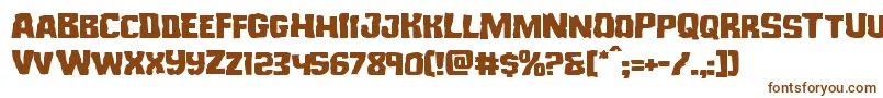 Monsterhunterexpand-fontti – ruskeat fontit valkoisella taustalla