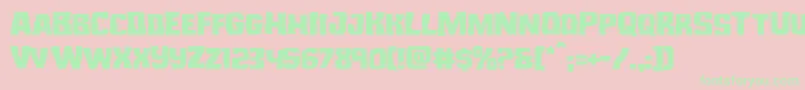 Monsterhunterexpand Font – Green Fonts on Pink Background