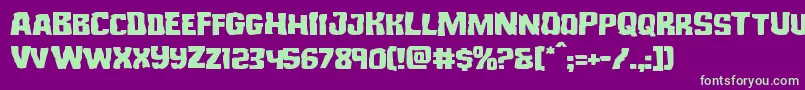 Monsterhunterexpand Font – Green Fonts on Purple Background