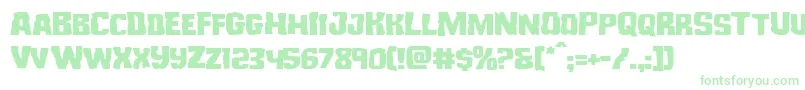 Monsterhunterexpand-Schriftart – Grüne Schriften auf weißem Hintergrund