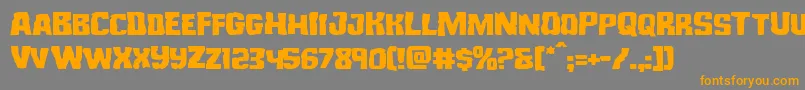 Monsterhunterexpand Font – Orange Fonts on Gray Background