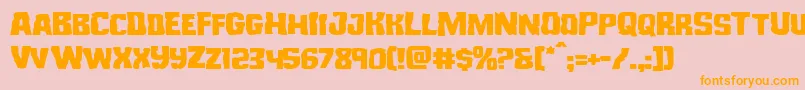 Monsterhunterexpand Font – Orange Fonts on Pink Background