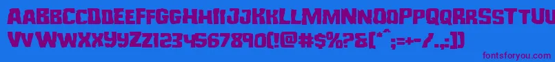 Monsterhunterexpand Font – Purple Fonts on Blue Background