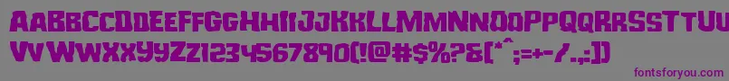 Czcionka Monsterhunterexpand – fioletowe czcionki na szarym tle