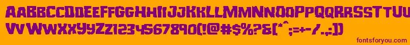 Monsterhunterexpand Font – Purple Fonts on Orange Background