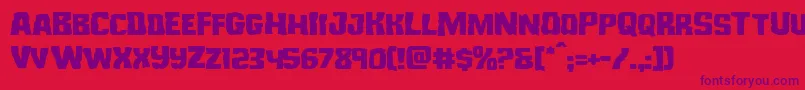 Monsterhunterexpand-Schriftart – Violette Schriften auf rotem Hintergrund