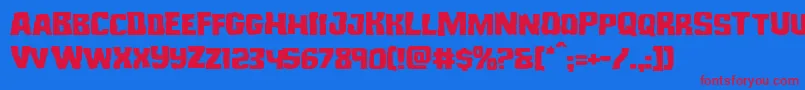 Police Monsterhunterexpand – polices rouges sur fond bleu