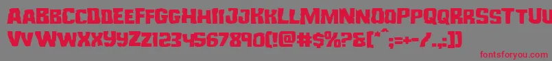Czcionka Monsterhunterexpand – czerwone czcionki na szarym tle