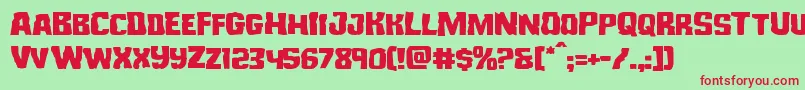 Monsterhunterexpand Font – Red Fonts on Green Background