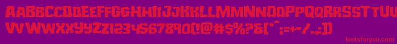 Шрифт Monsterhunterexpand – красные шрифты на фиолетовом фоне