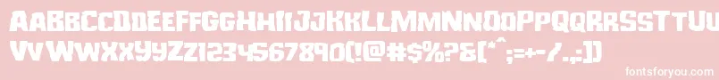 Monsterhunterexpand Font – White Fonts on Pink Background
