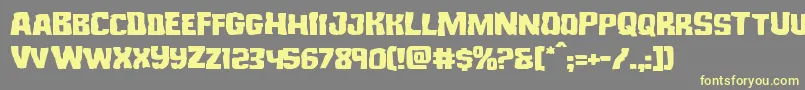 Monsterhunterexpand Font – Yellow Fonts on Gray Background