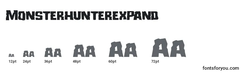 Размеры шрифта Monsterhunterexpand