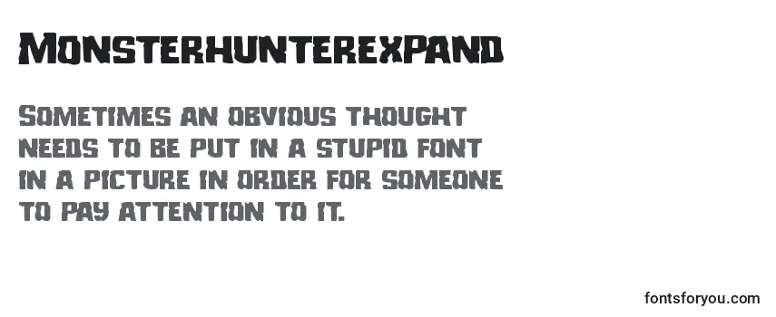 Шрифт Monsterhunterexpand
