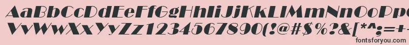 フォントMarqueeItalic – ピンクの背景に黒い文字