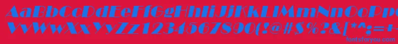 MarqueeItalic Font – Blue Fonts on Red Background