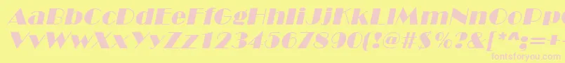 fuente MarqueeItalic – Fuentes Rosadas Sobre Fondo Amarillo