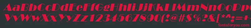 MarqueeItalic Font – Red Fonts on Black Background