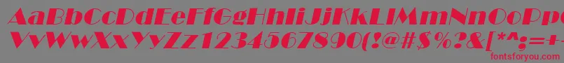 MarqueeItalic Font – Red Fonts on Gray Background