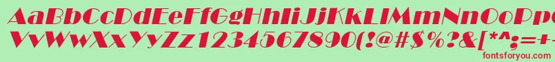 MarqueeItalic Font – Red Fonts on Green Background