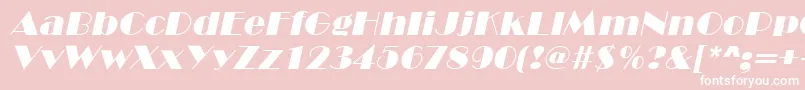 MarqueeItalic Font – White Fonts on Pink Background