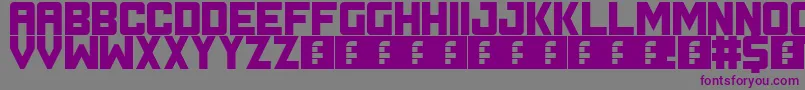 フォントTimeline – 紫色のフォント、灰色の背景