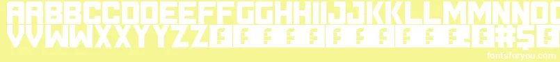 Timeline Font – White Fonts on Yellow Background