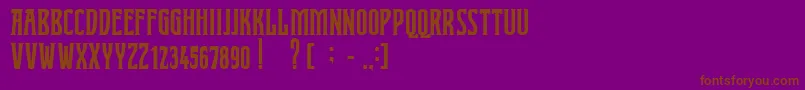 BerlinPosterMedium Font – Brown Fonts on Purple Background