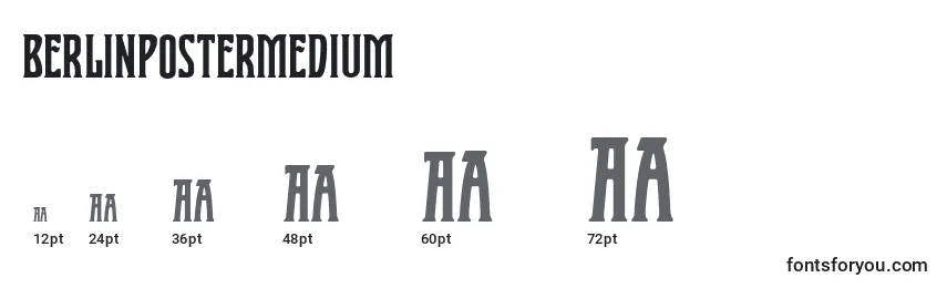 Размеры шрифта BerlinPosterMedium