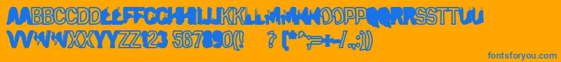 Eclipsedmoonoutline Font – Blue Fonts on Orange Background