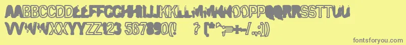 Eclipsedmoonoutline Font – Gray Fonts on Yellow Background