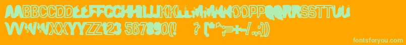 Eclipsedmoonoutline Font – Green Fonts on Orange Background