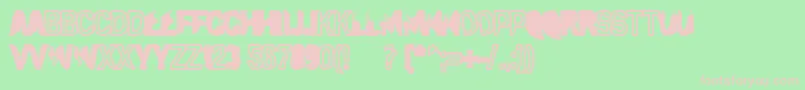 Eclipsedmoonoutline Font – Pink Fonts on Green Background
