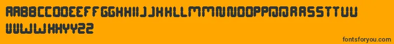 DigitalGothic-Schriftart – Schwarze Schriften auf orangefarbenem Hintergrund